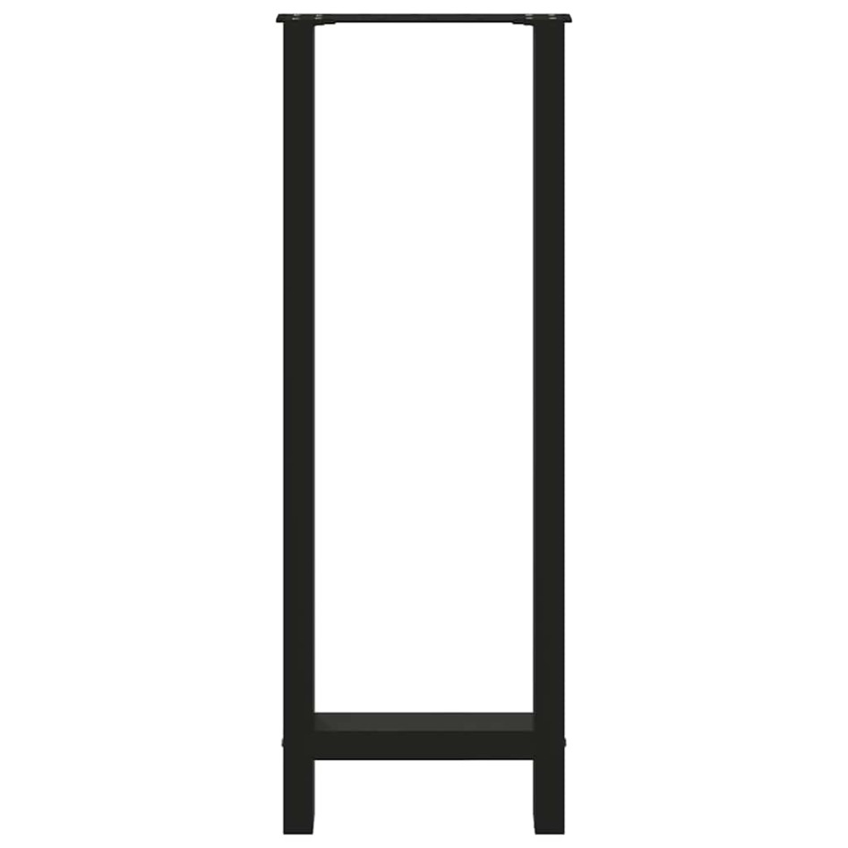 Patas de mesa de centro acero negro 2 uds 40x(110-111)