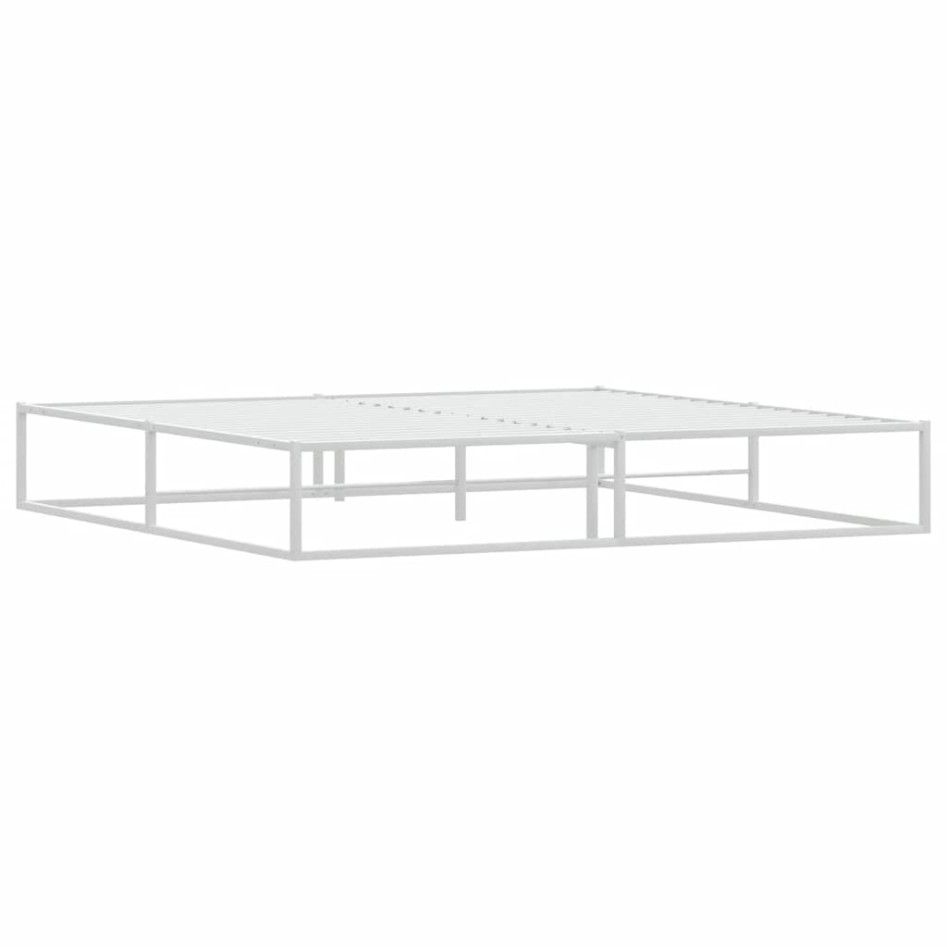 Estructura de cama sin colchón metal blanco 200x200