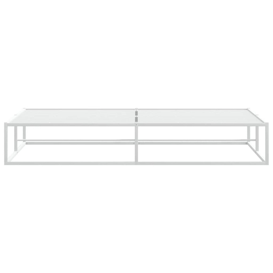 Estructura de cama sin colchón metal blanco 200x200