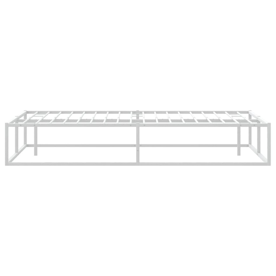 Estructura de cama sin colchón metal blanco 200x200