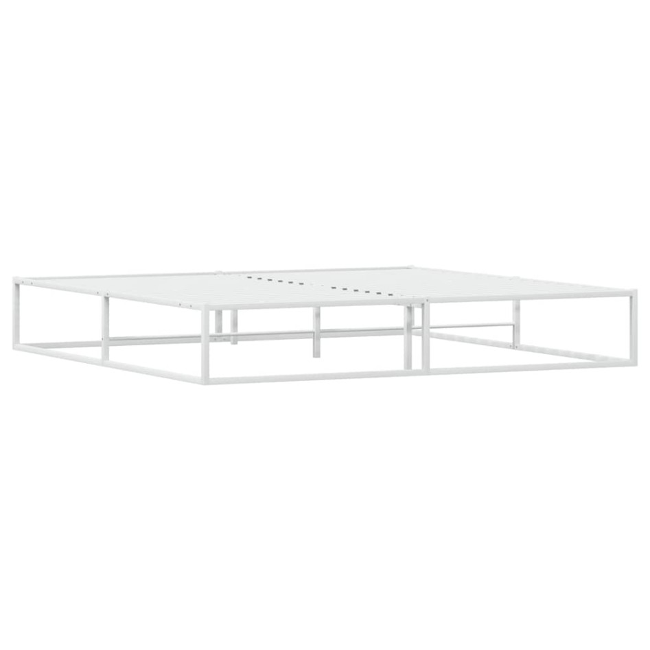 Estructura de cama sin colchón metal blanco 200x200