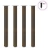 Patas para mesa de centro 4 uds acero acero natural 110-112