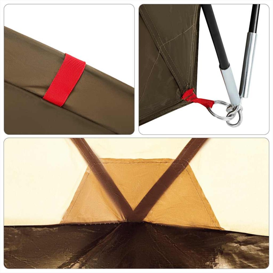 Tienda de pesca 5 personas impermeable verde