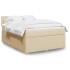 Cama box spring con colchón tela color crema 160x200
