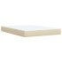 Cama box spring con colchón tela color crema 160x200