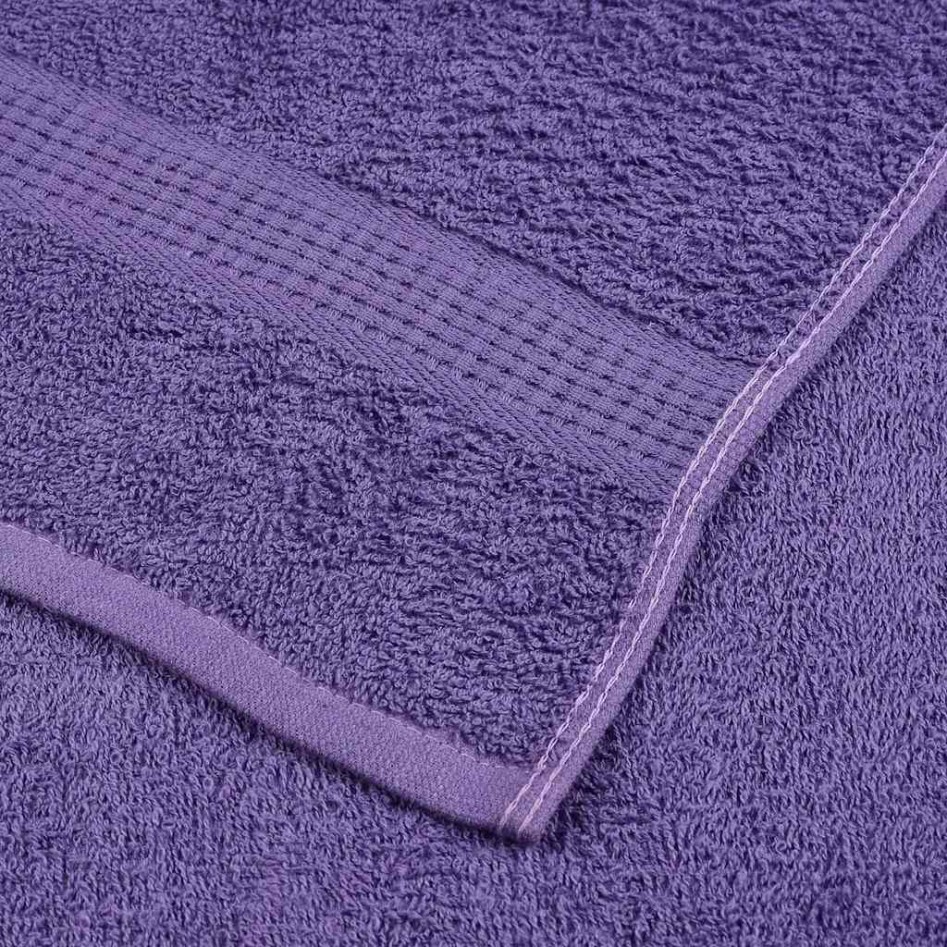 Toallas de sauna 10 uds 100% algodón morado 80x200 cm 360