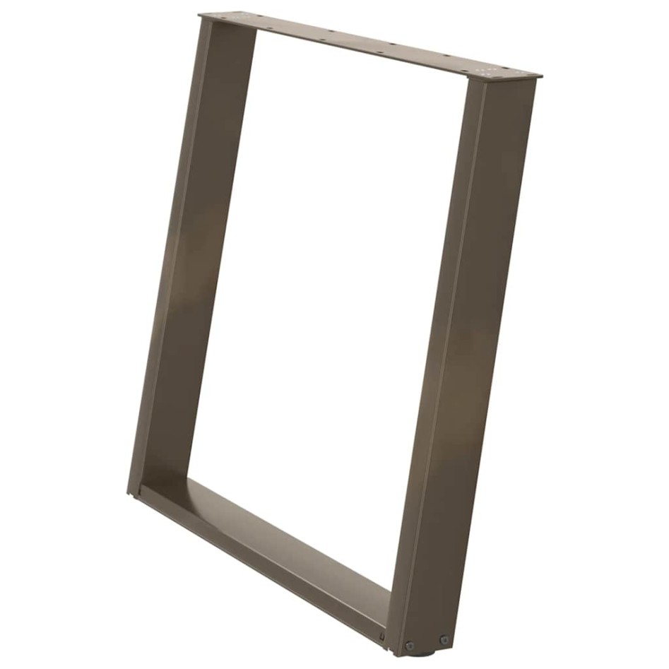 Patas para mesa comedor forma U 2uds acero natural