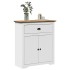 Mueble de entrada BODO blanco y marrón 80x35x90