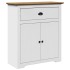 Mueble de entrada BODO blanco y marrón 80x35x90