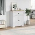 Mueble de entrada BODO blanco y marrón 80x35x90