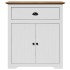 Mueble de entrada BODO blanco y marrón 80x35x90