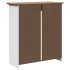 Mueble de entrada BODO blanco y marrón 80x35x90