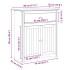 Mueble de entrada BODO blanco y marrón 80x35x90