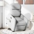 Sillón de masaje eléctrico reclinable elevable tela gris