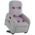 Sillón de masaje eléctrico reclinable elevable tela gris