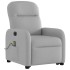 Sillón de masaje eléctrico reclinable elevable tela gris
