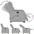 Sillón de masaje eléctrico reclinable elevable tela gris