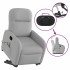 Sillón de masaje eléctrico reclinable elevable tela gris