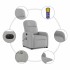 Sillón de masaje eléctrico reclinable elevable tela gris