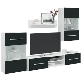 Muebles para TV 5 piezas con iluminación LED índigo