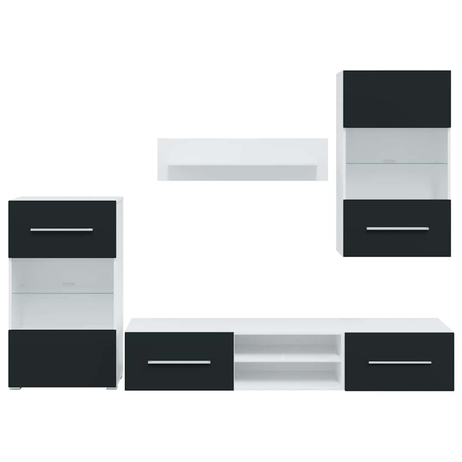 Muebles para TV 5 piezas con iluminación LED índigo