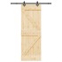 Puerta corredera con herrajes madera maciza de pino 70x210