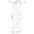 Puerta corredera con herrajes madera maciza de pino 70x210
