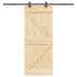 Puerta corredera con herrajes madera maciza de pino 85x210