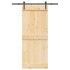 Puerta corredera con herrajes madera maciza de pino 85x210