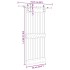 Puerta corredera con herrajes madera maciza de pino 85x210
