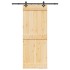 Puerta corredera con herrajes madera maciza de pino 80x210