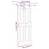 Puerta corredera con herrajes madera maciza de pino 80x210