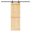 Puerta corredera con herrajes madera maciza de pino 70x210 cm