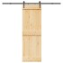 Puerta corredera con herrajes madera maciza de pino 70x210