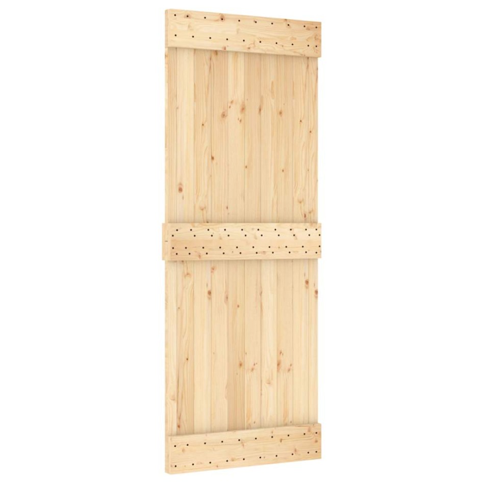 Puerta corredera con herrajes madera maciza de pino 85x210