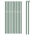 Cerca de alambre de acero galvanizado verde 0,8x25