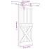 Puerta corredera con herrajes madera maciza de pino 70x210