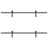 Kit de herrajes para puertas correderas acero negro 200