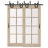 Kit de herrajes para puertas correderas acero negro 200
