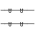Kit de herrajes para puertas correderas acero negro 200