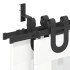 Kit de herrajes para puertas correderas acero negro 200