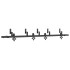 Kit de herrajes para puertas correderas acero negro 213,5