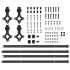 Kit de herrajes para puertas correderas acero negro 213,5