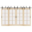 Kit de herrajes para puertas correderas acero negro 366 cm