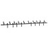 Kit de herrajes para puertas correderas acero negro 366