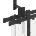 Kit de herrajes para puertas correderas acero negro 366