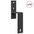Kit de herrajes para puertas correderas acero negro 366