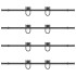 Kit de herrajes para puertas correderas acero negro 366