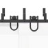 Kit de herrajes para puertas correderas acero negro 366