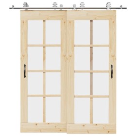 Kit de herrajes para puerta corredera 200 cm acero